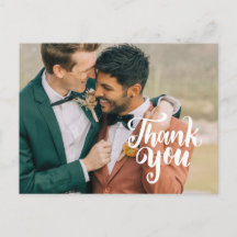 Wedding thank you  postcard