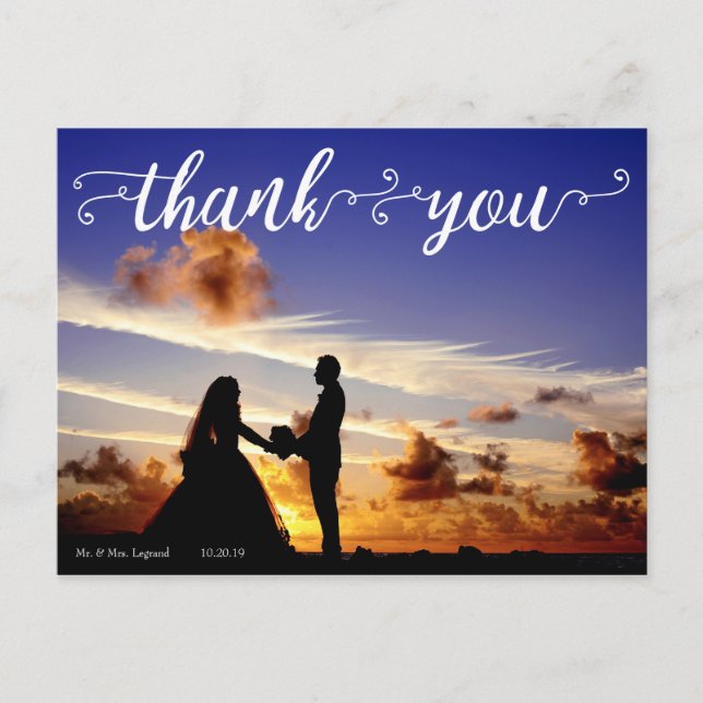 Wedding Thank You Postcard (Front)