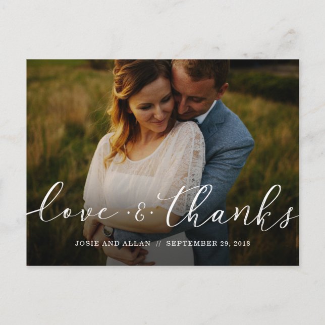 Wedding Thank You Postcard (Front)