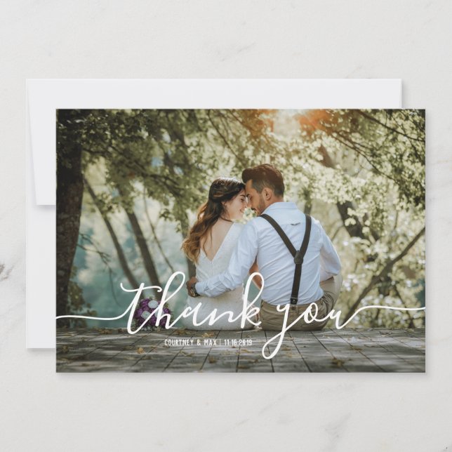 Wedding Thank You Postcard & Envelope (Front)