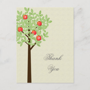 Wedding thank you postcard. Spring and summer. Postcard