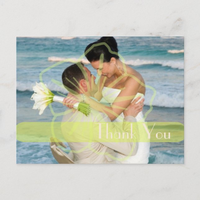 Wedding Thank you postcards insert your photos (Front)