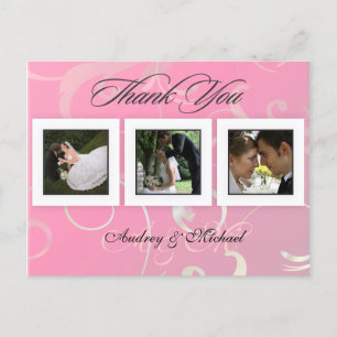 Wedding Thank you postcards insert your photos
