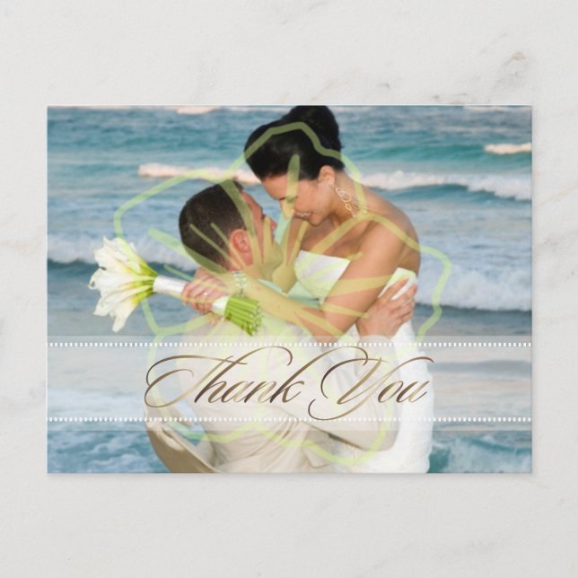 Wedding Thank you postcards insert your photos (Front)
