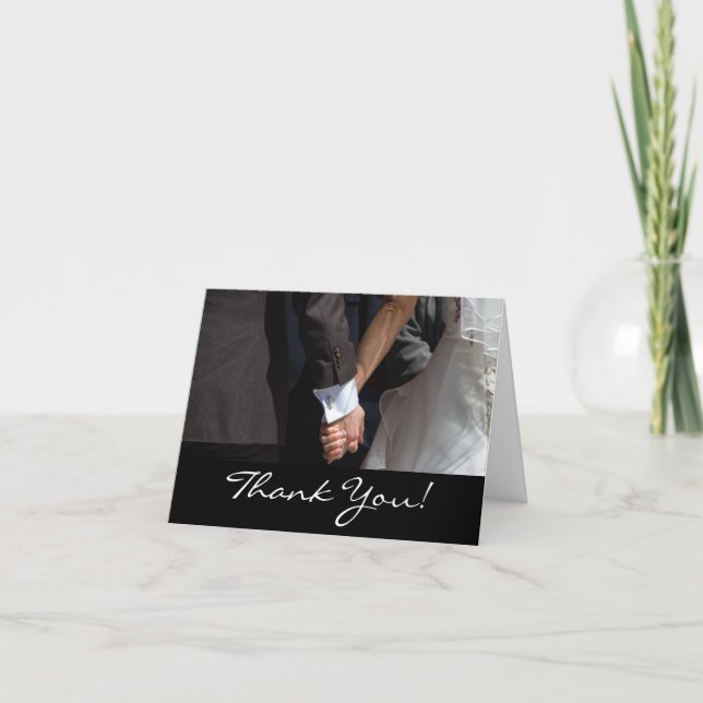 Wedding Thank You Romantic Wedding Couple Card (Front)
