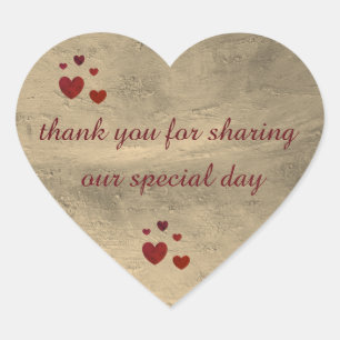 Wedding thank you stickers designed by DAL