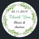 WEDDING THANK YOU STICKERS GREEN VINES<br><div class="desc">WEDDING THANK YOU STICKERS GREEN VINES</div>
