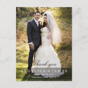 Wedding Thank you (vertical - full photo) Postcard