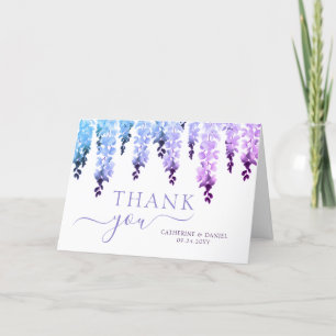 Wedding Thank You Watercolor Wisteria Floral