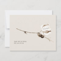 Wedding Thank You We said Yes Simple Cotton Cream