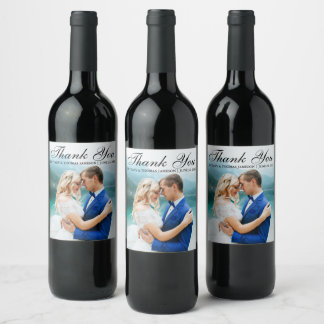 Wedding Thank You Wine & Sparkling Wine Labels