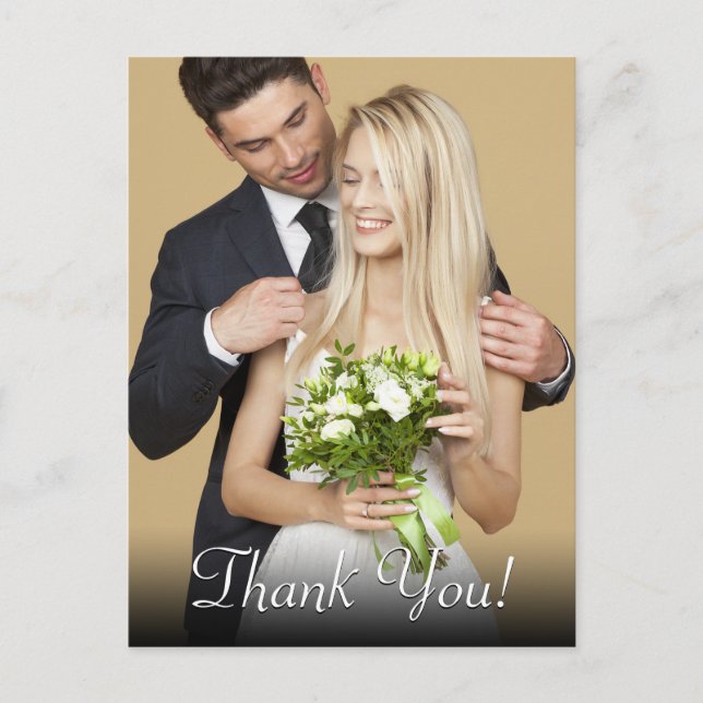 Wedding Thank You, Your Photo & Message Postcard (Front)