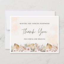 Wedding Thanks card | Elegant
