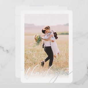 WEDDING THANKS modern photo minimalist overlay