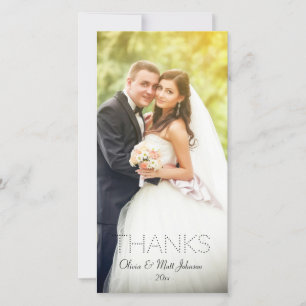 Wedding Thanks Photo Card