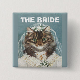 Wedding,the bride,bachelorette party,hen party 15 cm square badge