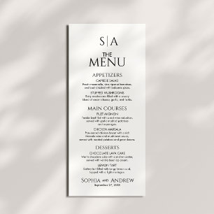 Wedding The Menu Card for Table Decor Minimalist