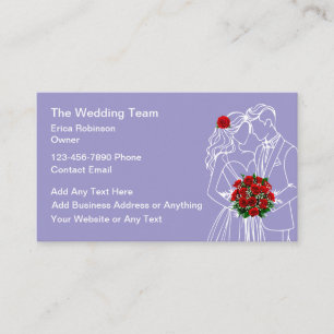 Wedding Theme Bride Groom Flowers Business Card