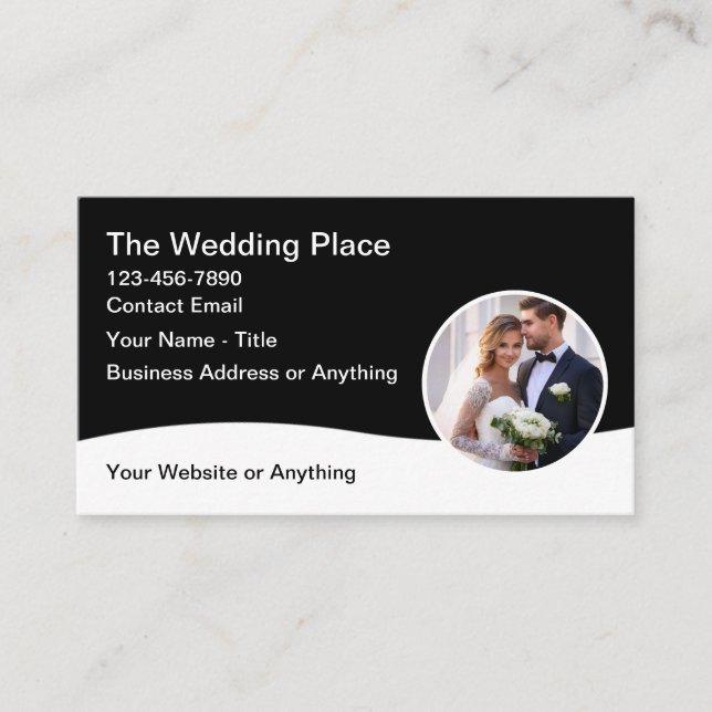 Wedding Theme Business Cards Modern Design (Front)