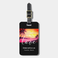 Wedding Theme Tropical Beach Sunset Watercolor