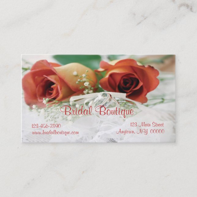 Wedding Themed Business Card (Front)