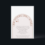 wedding time capsule stationery card<br><div class="desc">Your guests will be instructed to write you a note for the anniversary that matches their table number. For example,  table 8 will write you a note that you will wait to open until your 8th wedding anniversary</div>