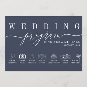 Wedding Timeline ceremony planning simple Programme