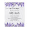 Wedding timeline program lavender florals budget