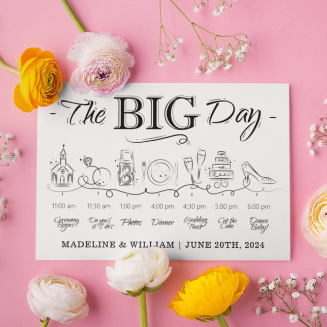 WEDDING TIMELINE | The Big Day Invitation (Creator Uploaded)