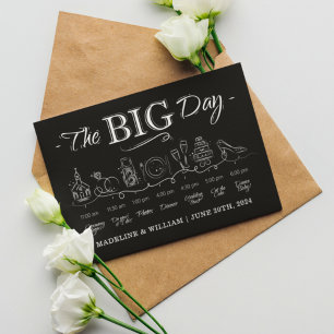 WEDDING TIMELINE The Big Day Postcard