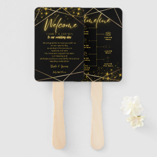 Wedding Timeline & Welcome Message Hand Fans