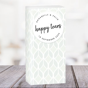Wedding Tissues   Happy Tears Minimalist Favour Classic Round Sticker