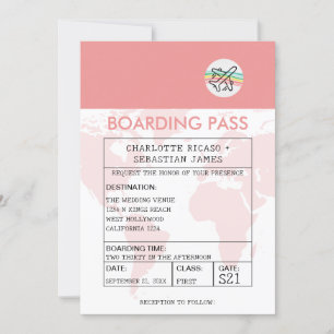 Wedding Travel Boarding Pass Novelty Invitation