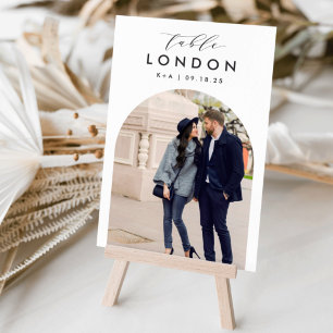 Wedding Travel Destination Photo & Name Table Number