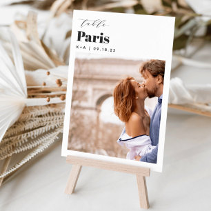 Wedding Travel Destination Photo & Name Table Number
