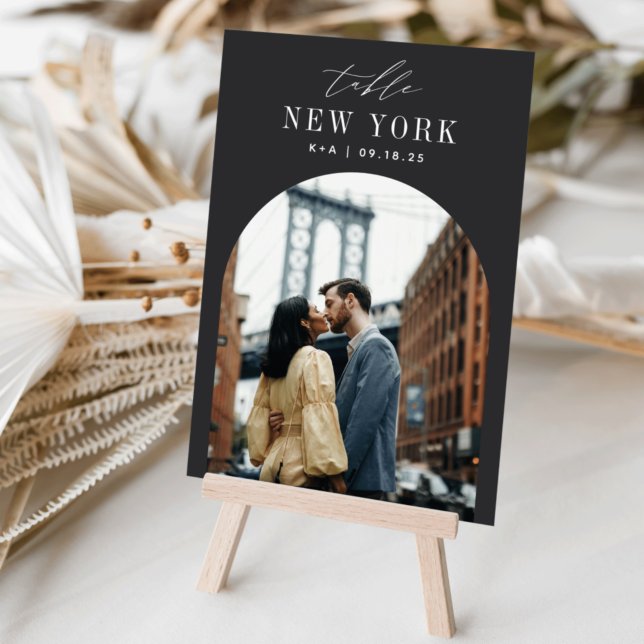 Wedding Travel Destination Photo & Name Table Number (3.5x5" travel photo table numbers)
