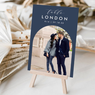 Wedding Travel Destination Photo & Name Table Number