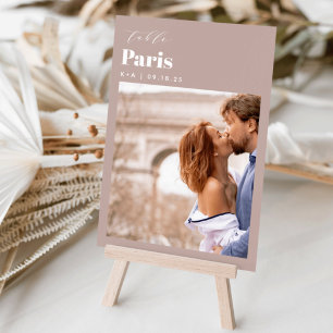 Wedding Travel Destination Photo & Name Table Number
