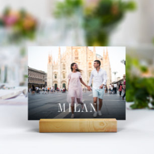 Wedding Travel Destination Photo & Name Table Number
