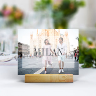 Wedding Travel Destination Photo & Name Table Number