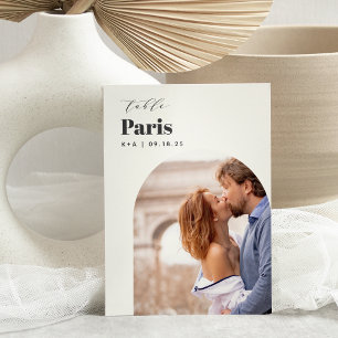 Wedding Travel Destination Photo & Table Name Card