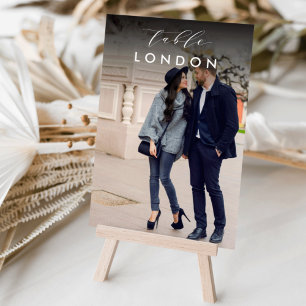 Wedding Travel Destination Photo Table & Name Number