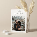 Wedding Travel Destination Photo Table Number<br><div class="desc">Add a special finishing touch to your wedding reception tables with these custom photo table number cards. Name each table after a memorable travel destination and add a photo and the destination name to these unique card holders. Your photo is aligned at the bottom, with the location name and your...</div>