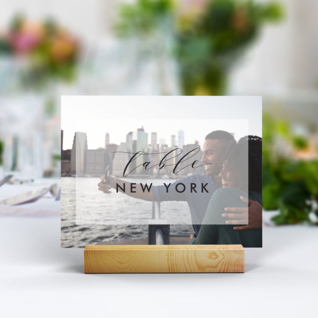 Wedding Travel Destination Photo Table Number (3.5x5" travel photo table numbers)