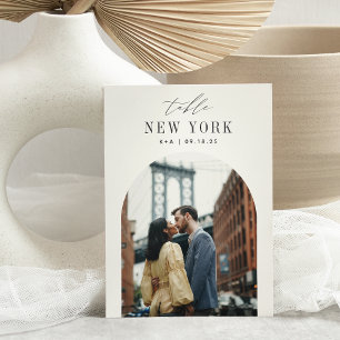 Wedding Travel Destination Photo Table Number Card