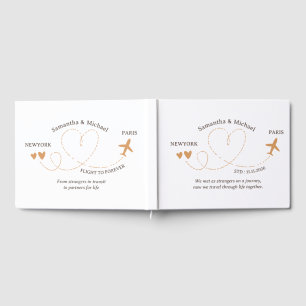 Wedding Travel Flight Aeroplane trekking Guest Book