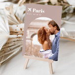 Wedding Travel Theme Destination Photo & Name Table Number<br><div class="desc">Add a special finishing touch to your wedding reception tables with these custom photo table number cards. Name each table after a memorable travel destination and add a photo and the destination name to these unique table cards. Your photo is aligned at the bottom in an arched layout, with the...</div>