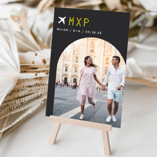 Wedding Travel Theme Photo & Airport Code Table Number