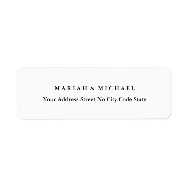 Wedding Trend Minimalist Professional Name Address (Front)
