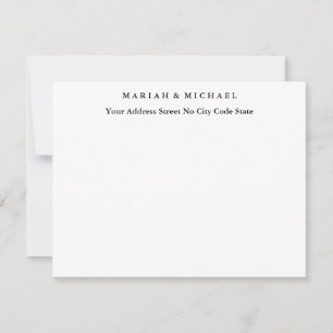 Wedding Trend Minimalist Professional Name Address RSVP Card